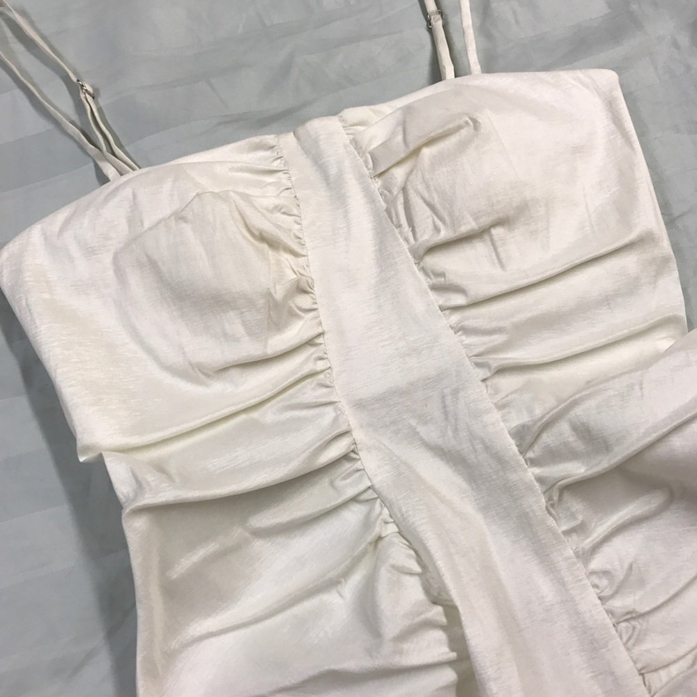 Calvin Klein white rushed cocktail dress sz 4